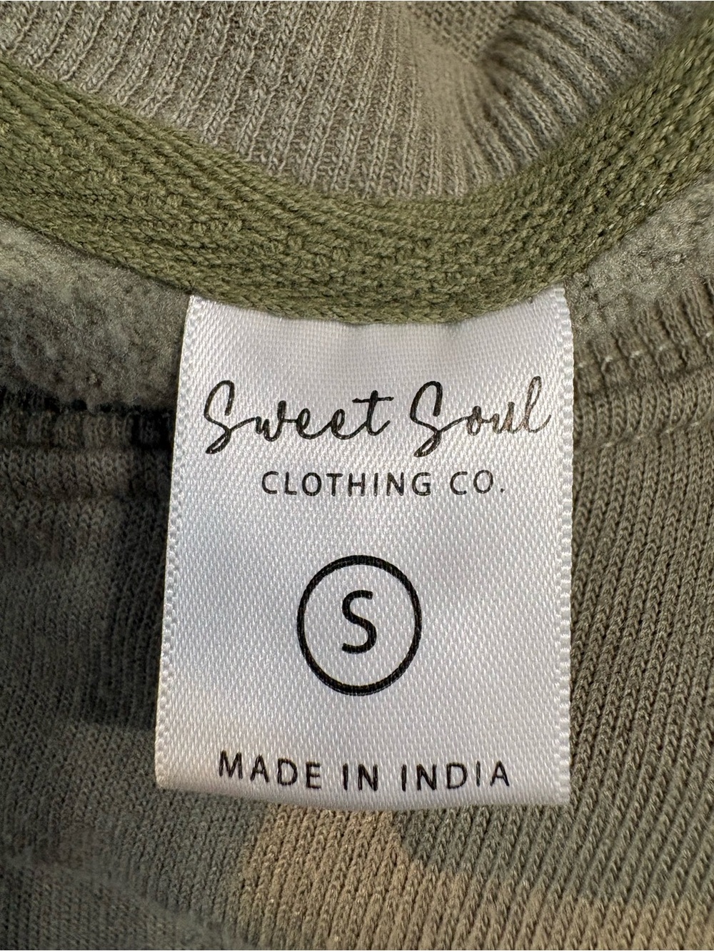 Simply Blessed Olive Green Crew Neck Sweatshirt - Women's Casual Pullover - Picture 4 of 5